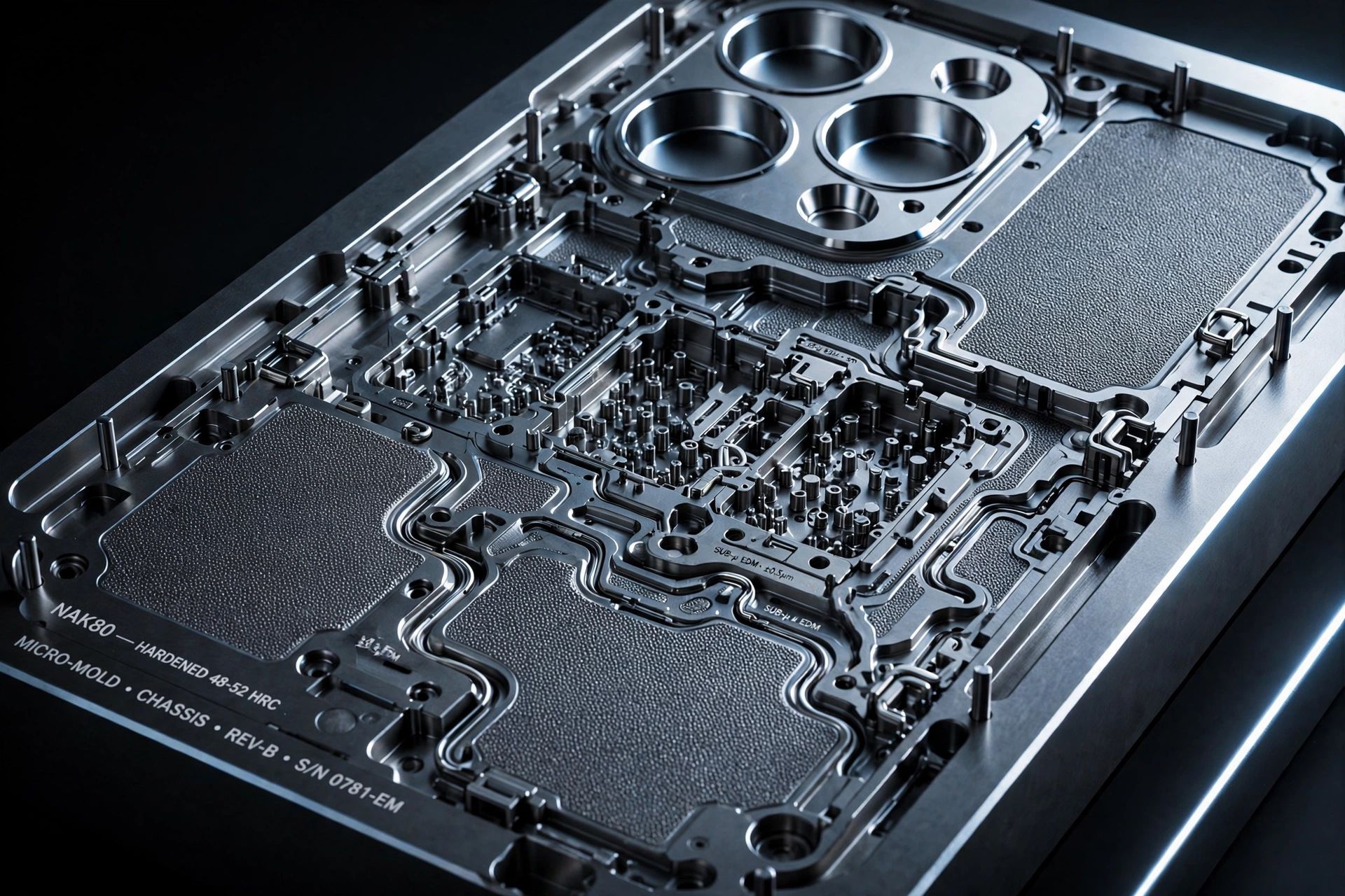 High-precision multi-cavity injection mold for thin-wall handheld consumer electronic enclosures